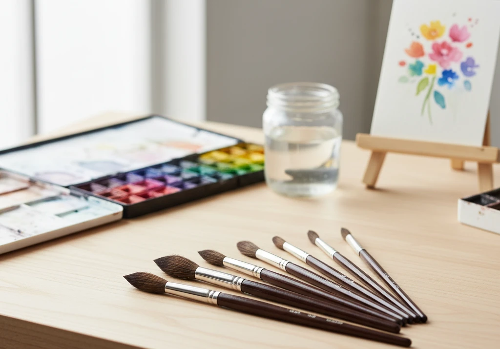 Pędzle do akwareli typu mop