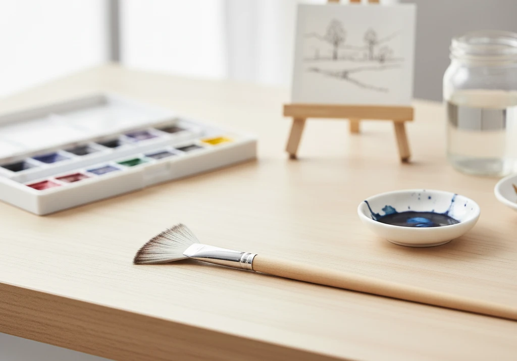 Wachlarzowe pędzle do akwareli 