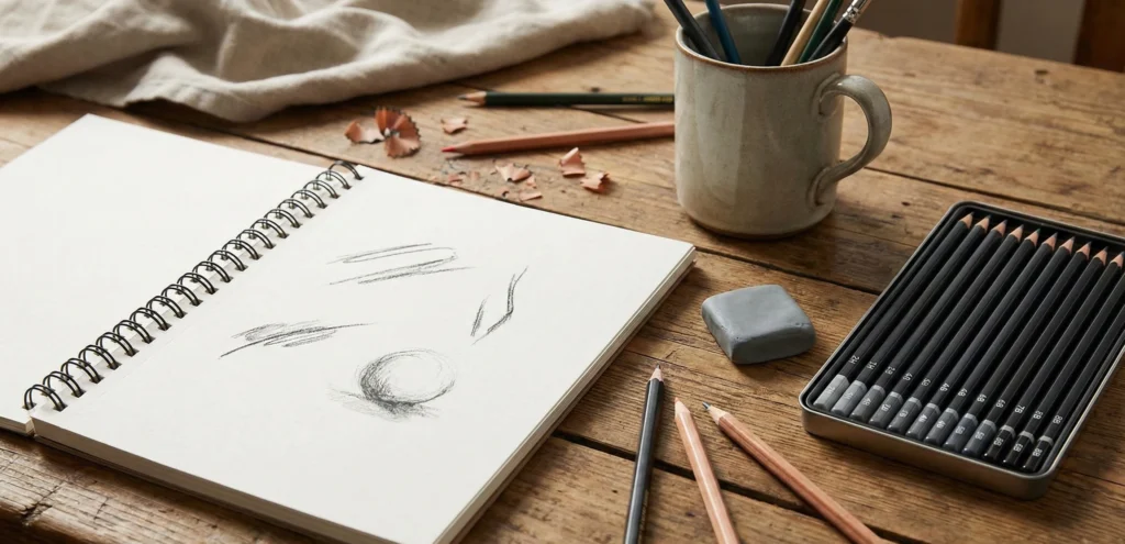 Podstawowe przybory do nauki rysunku dla początkujących